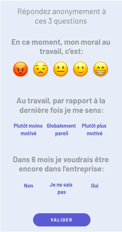 Présentation projet LowCode Phydius - Création d'une application pour évaluer le bien-être des salariés via SMS.
